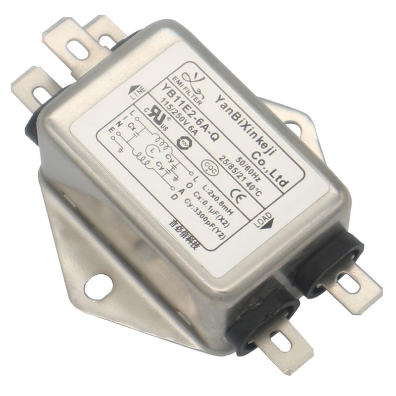 Yanbixin Satış Küçük Boyutlu EMI EMC Filtresi 115V 250V Ölçüm Ekipmanı için Tek Fazlı Filtre